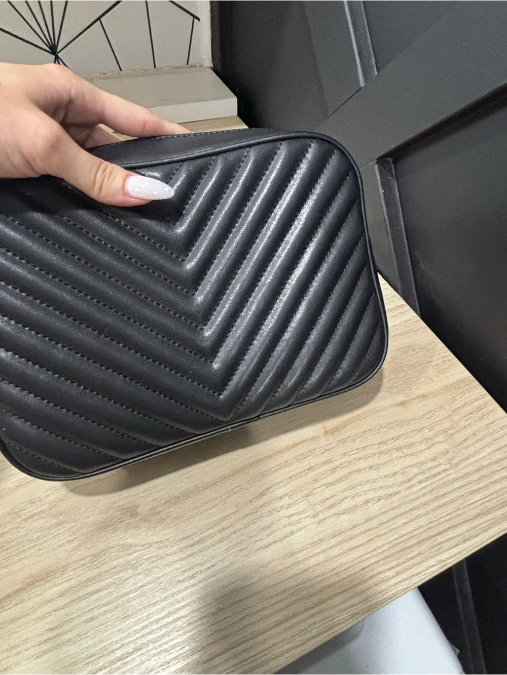 Saint Laurent Black Quilted Leather Toiletry Bag